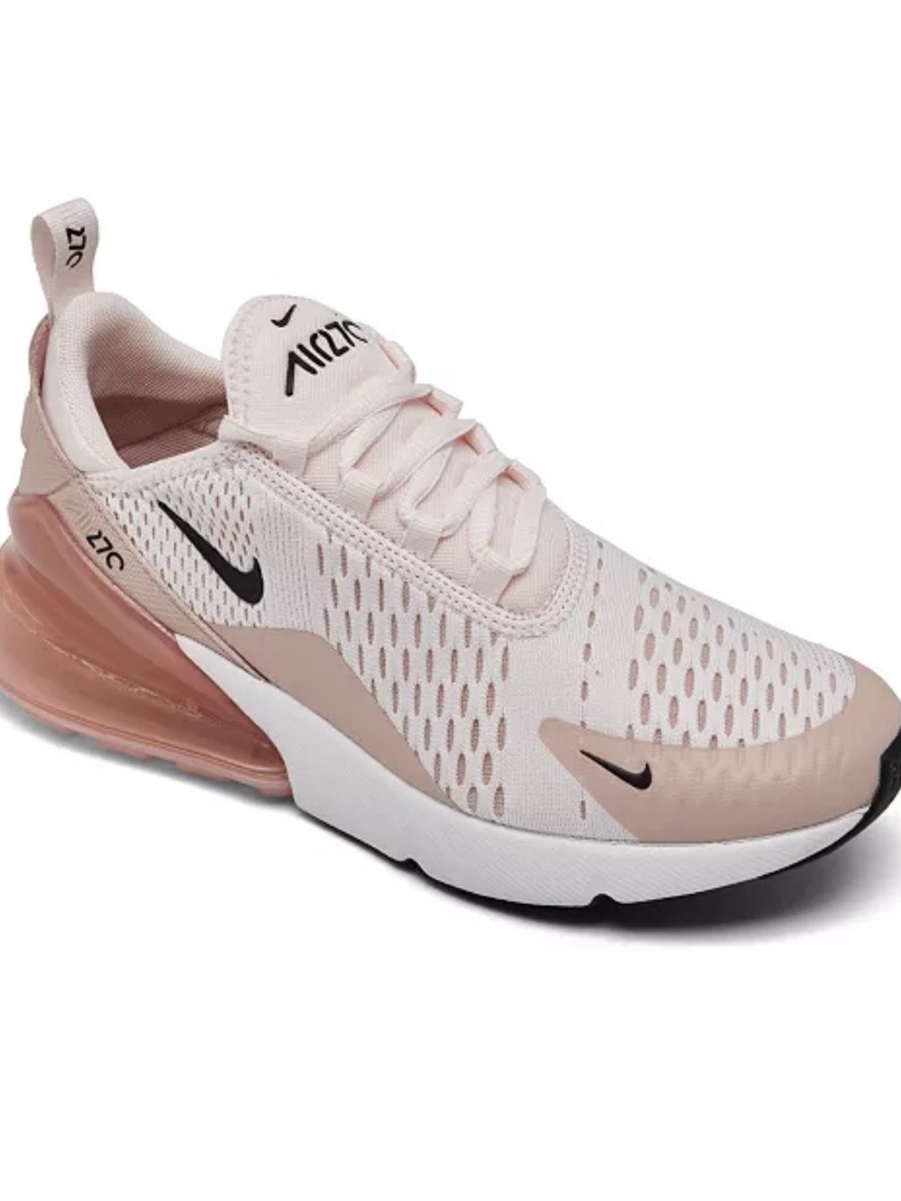 Nike Women's Air Max 270 Soft Pink and Black Running Shoe